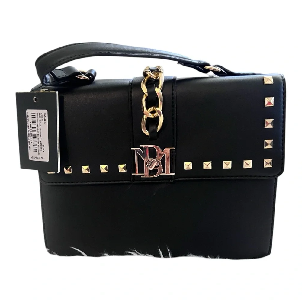 Badgley Mischka  Black Studded Women's Bag - Picture 4 of 12